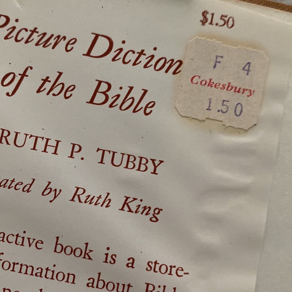 1949, A Picture Dictionary of the Bible Hardcover Book by Ruth P. Tubby. - Picture 4 of 14